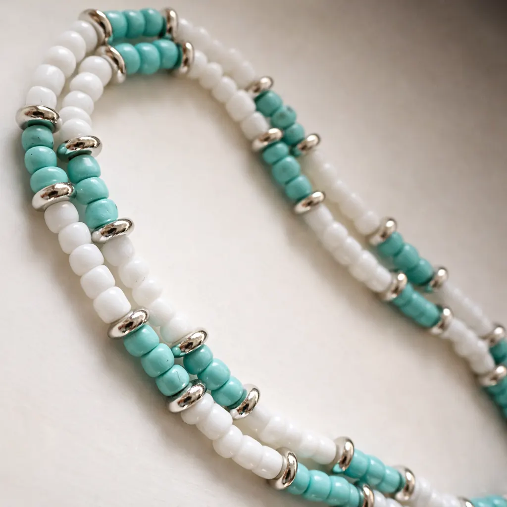 turquoise and white barefoot sandal foot jewelry