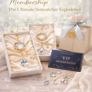 Premium Suncatcher Parties subscription featuring two handcrafted suncatchers with luxury crystal designs