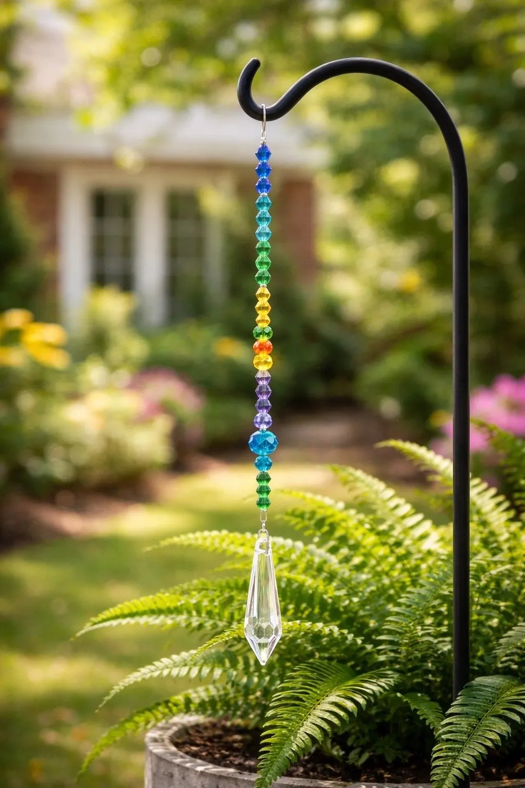 Rainbow Crystal Prism Drop Suncatcher - Image 2